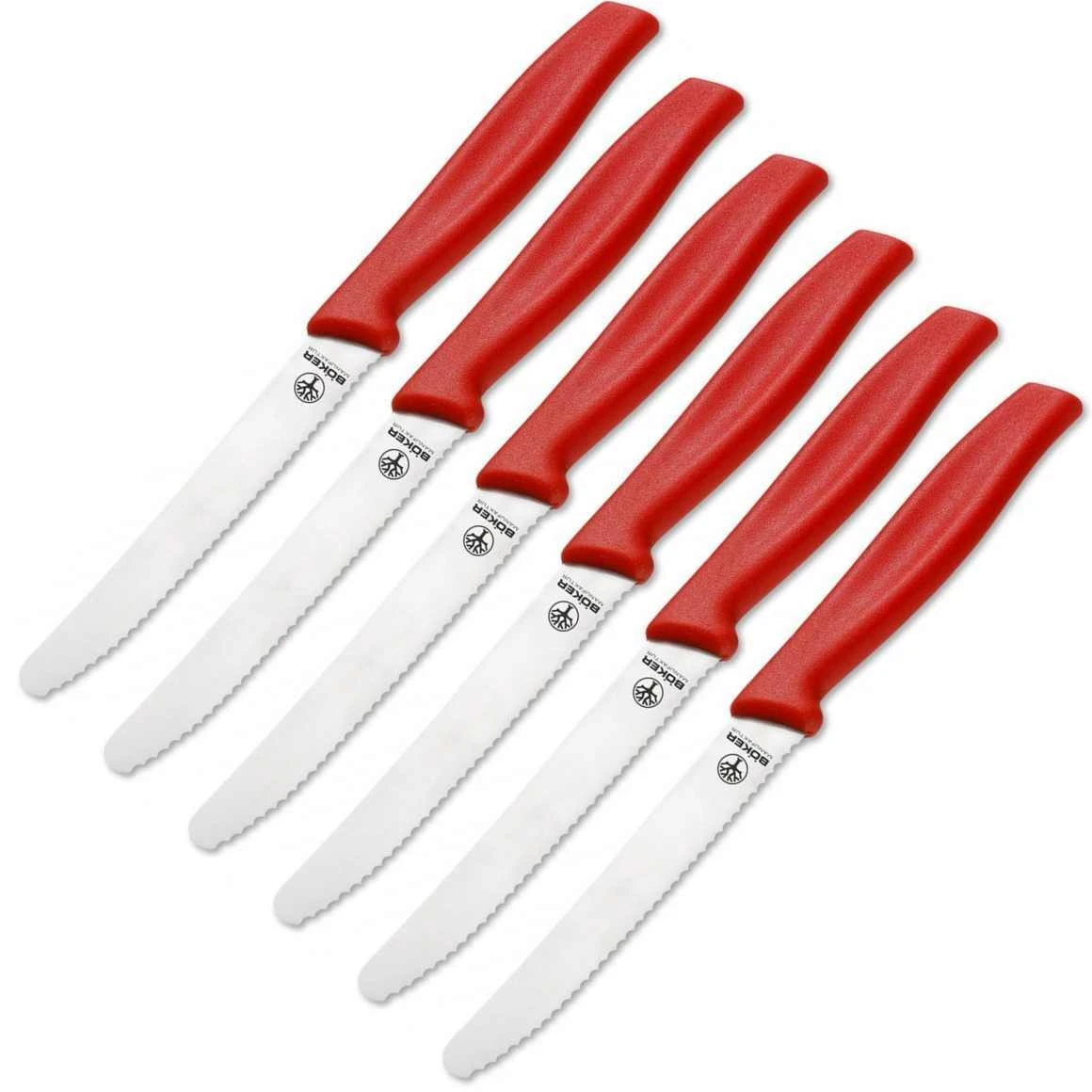 BÖKER BRÖTCHENMESSER ROT SET 6 STÜCKE 03BO008 3 BÖKER BRÖTCHENMESSER ROT SET 6 STÜCKE 03BO008