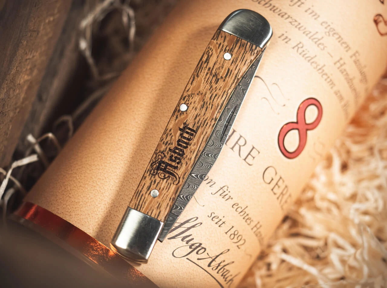 BOKER Trapper Asbach Uralt Damascus 116004DAM 9 BOKER Trapper Asbach Uralt Damascus 116004DAM – Bild 7